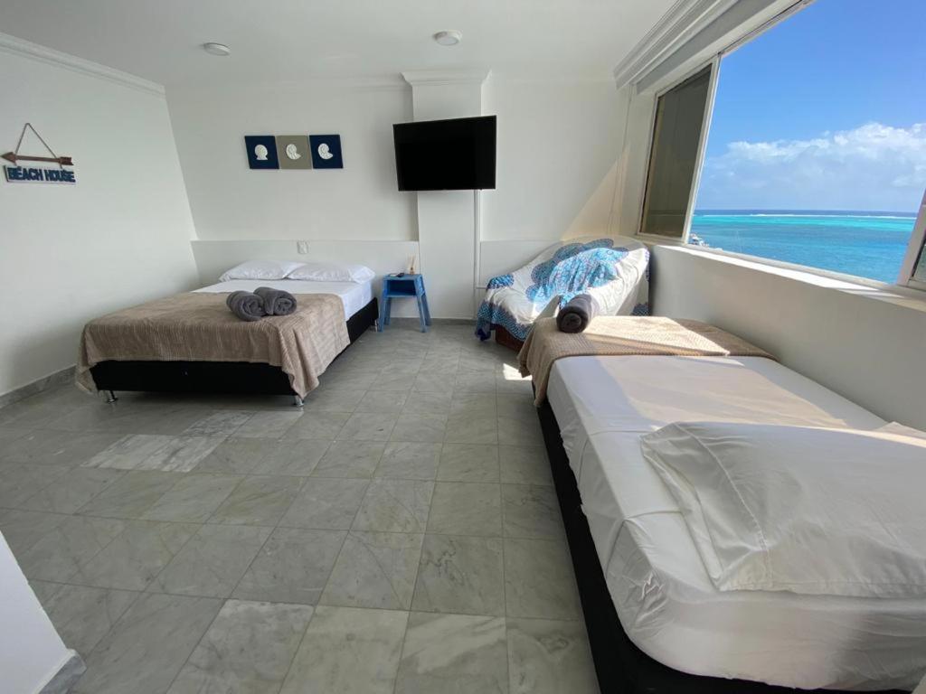 Apartamentos Con Playa Privada Y Vista Al Mar San Andres  Bagian luar foto